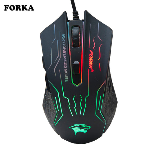 Silence Click USB Wired Gaming Mouse Gamer 6Buttons